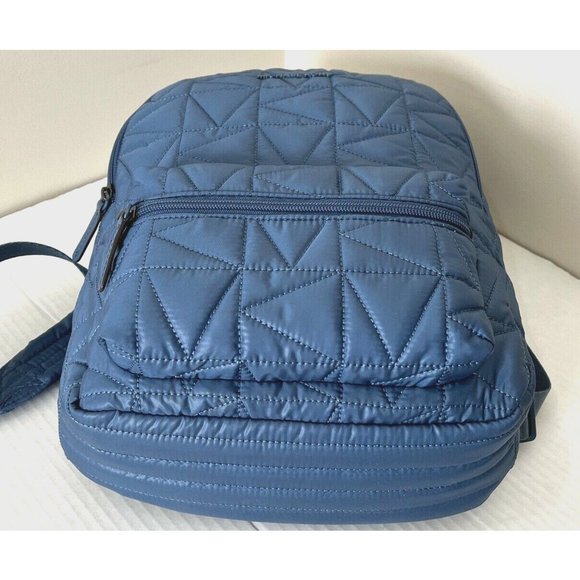 New Michael Kors Winnie Medium Backpack Quilted Nylon Dark Chambray